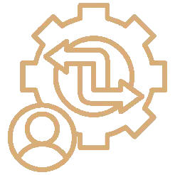 Abstract maze design with a profile silhouette and question mark.