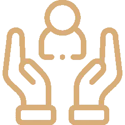 Two hands holding a medical cross symbol.